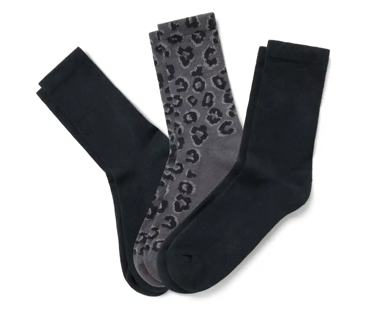 Bild 1 von 3 Paar Socken, schwarz und grau