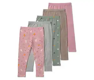 5 Kinder-Leggings, Waldtiere/Herzen