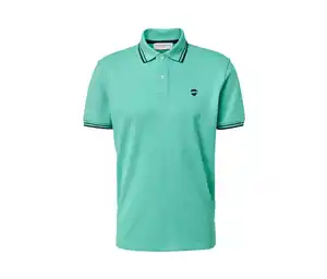 Piqué-Poloshirt, grün
