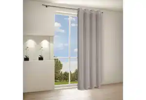 Gerster Vorhang Ilia (1 St), Ösen, transparent, Wirkware, HxB: 235x140, klasischer Uni Ösenschal