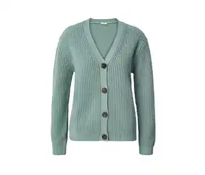 Grobstrick-Cardigan, salbei