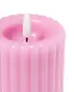 Bild 2 von LED-Kerze, 7,5 × 15 cm, gerippt, Altrosa
