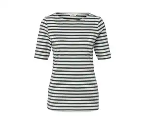 Halbarmshirt, grün gestreift