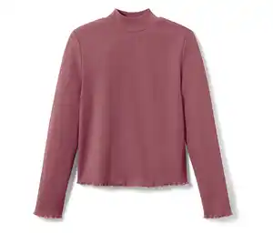 Kinder-Langarm-Rippshirt, beere