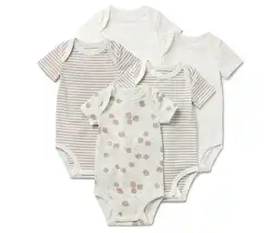 5 Baby-Bodys mit Mitwachsfunktion