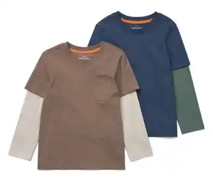 2 Kinder-2-in1-Langarmshirts