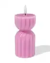 Bild 1 von LED-Formkerze, ⌀ 6,2 x 15 cm, Diabolo, Rosa