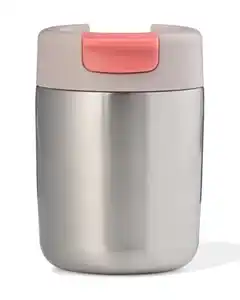 Kaffeebecher to go, 300 ml, Edelstahl metallic