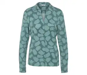 Bedrucktes Blusenshirt mit Knopfleiste