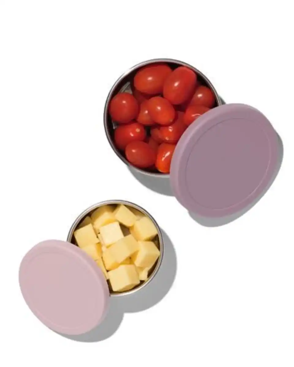 Bild 2 von Snackboxen aus Edelstahl rosa – 2 Stück