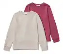 Bild 1 von 2 Kinder-Sweatshirts mit angerauter Innenseite, rosa und weiß