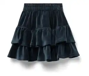 Kinder-Soft-Velvet-Stufenrock