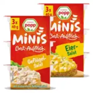 popp Brotaufstrich Minis im 3er-Pack