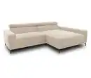 Bild 1 von DOMO Ecksofa »Malmö« Longchair rechts, mit Kopfteilverstellung, creme