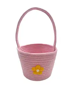 Geflochtenes Osterkörbchen, rosa