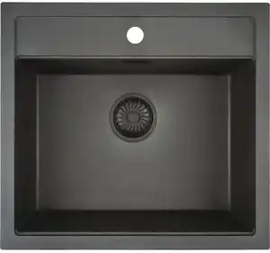 Einbauspüle Solido in Schwarz, Schwarz