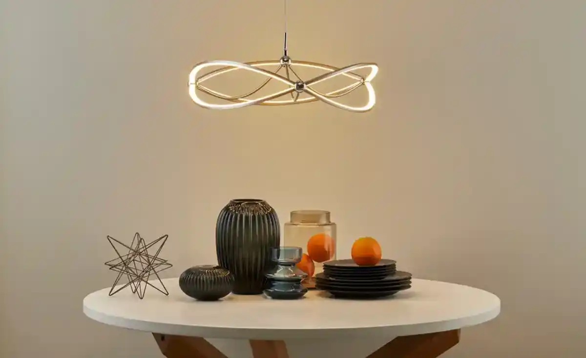 Bild 1 von Trio LED-Pendelleuchte Nickel-matt geschwungen Charivari