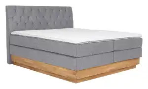 Boxspringbett in Greige ca. 160x200cm, Greige