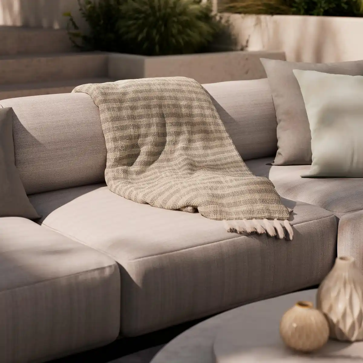 Bild 1 von Decke Marion Beige ca. 130x170 cm, Grau