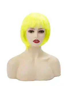 Erwachsenenperücke Karneval, gelb