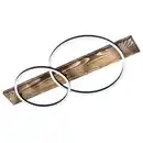 Bild 1 von Eglo Led-Deckenleuchte Boyal, Braun, Natur, Schwarz, Holz, Metall, Kunststoff, Kiefer, massiv, rechteckig,rechteckig, 40x9x78 cm, Lampen & Leuchten, Innenbeleuchtung, Leuchten nach Räumen, Esstischl