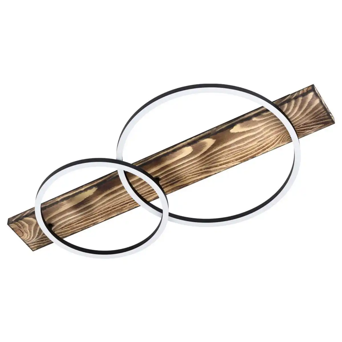 Bild 1 von Eglo Led-Deckenleuchte Boyal, Braun, Natur, Schwarz, Holz, Metall, Kunststoff, Kiefer, massiv, rechteckig,rechteckig, 40x9x78 cm, Lampen & Leuchten, Innenbeleuchtung, Leuchten nach Räumen, Esstischl