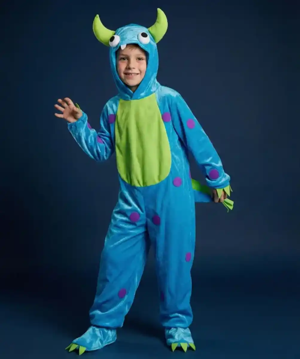 Bild 1 von Kinderkostüm Karneval, hellblau gemustert