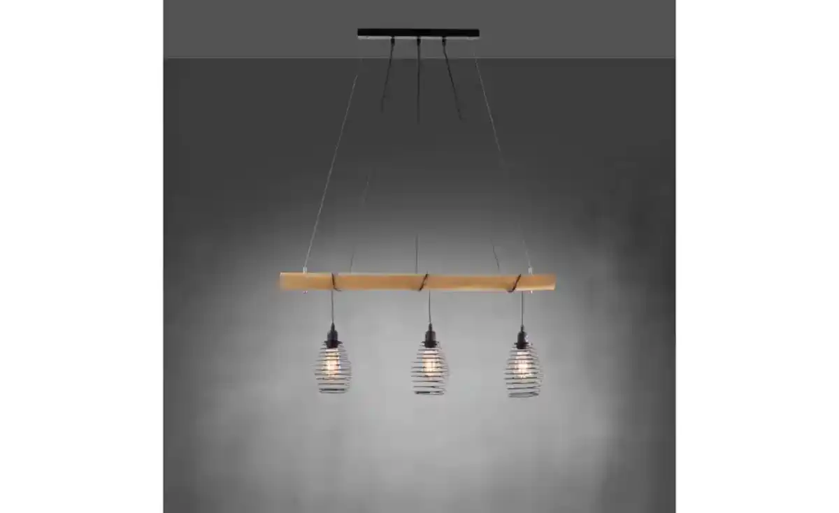 Bild 3 von Paul Neuhaus Pendelleuchte, 3-flammig, Eukalyptus-Holz/ Metall