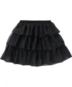 Stufen-Tüllrock, schwarz