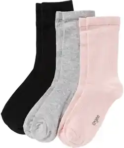 Gerippte Socken, schwarz