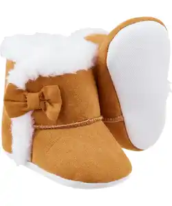 Gefütterte Babyschuhe, braun