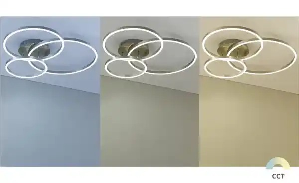 Bild 3 von Trio LED Deckenleuchte, Nickel 3 Ringe