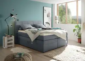 Boxspringbett Tacoma 3 inkl. Topper ca. 180x200cm Anthrazit, Anthrazit