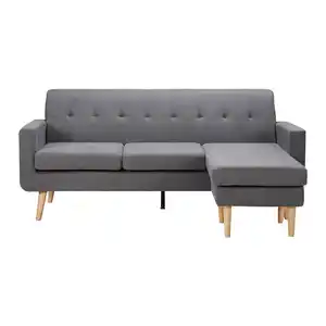 Wohnlandschaft Tamara Grau Webstoff, Grau