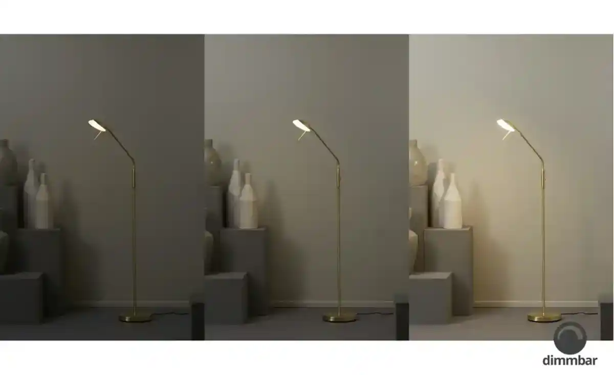 Bild 3 von Fischer-Honsel LED-Stehleuchte, 1-flammig, messing matt