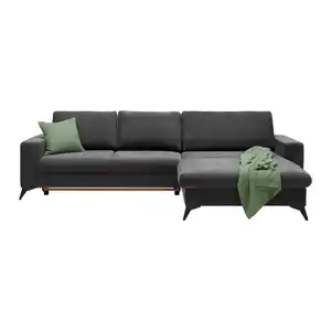 Ecksofa Sunny Schwarz, Schwarz