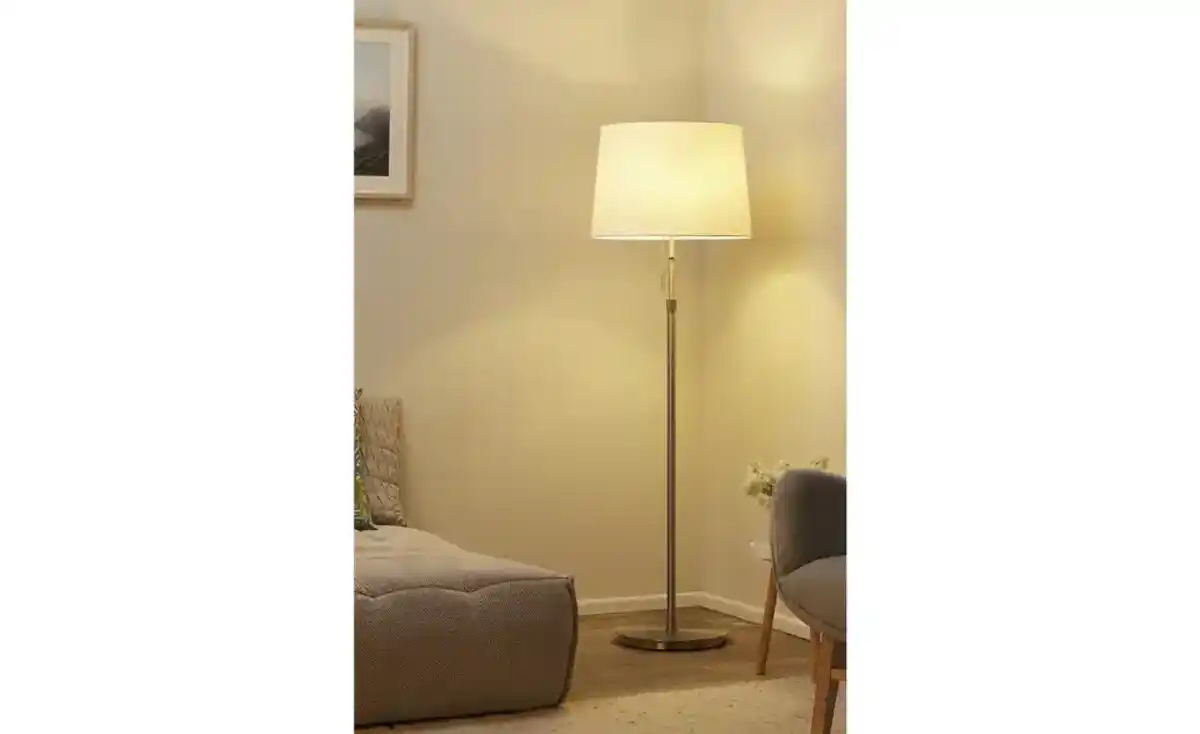 Bild 1 von Trio Stehleuchte, 3-flammig, Nickel-matt, Stoffschirm weiß