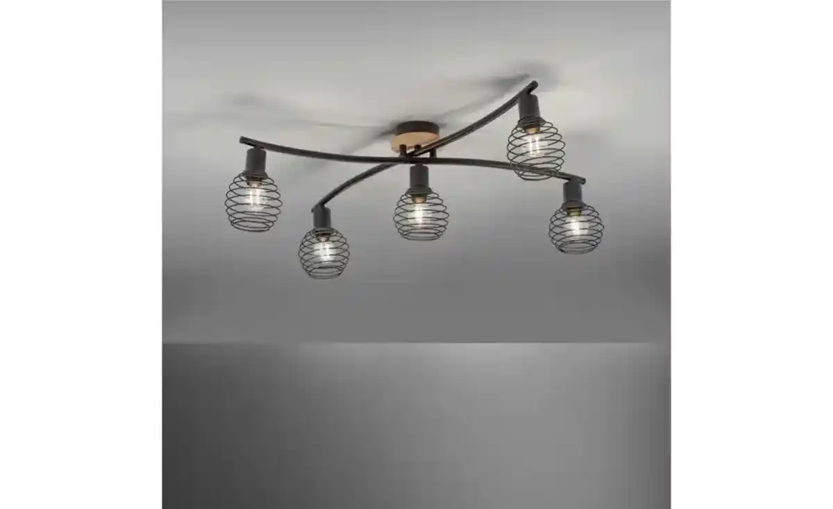 Bild 2 von Paul Neuhaus Deckenleuchte, 5-flammig, Holz/Metall