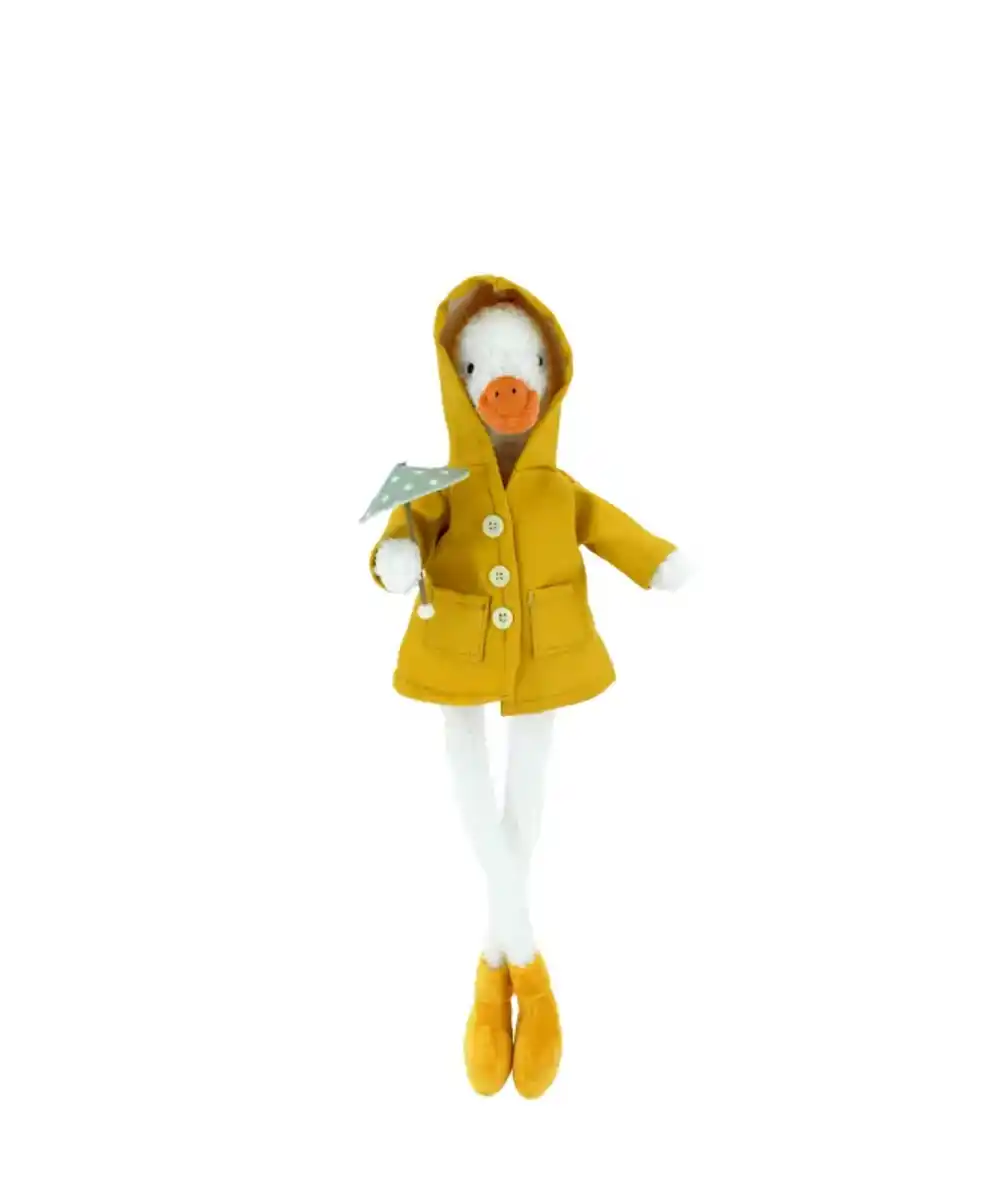 Bild 1 von Deko-Gans im Regenmantel, weiß/gelb