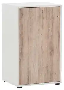 Aktenschrank U 510 T Weiß W.eiche ca.50,9x83,6x41cm, Weiß, Wildeiche