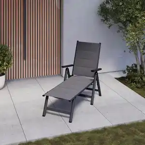 Gartenliege Werner Grau Aluminium, Grau