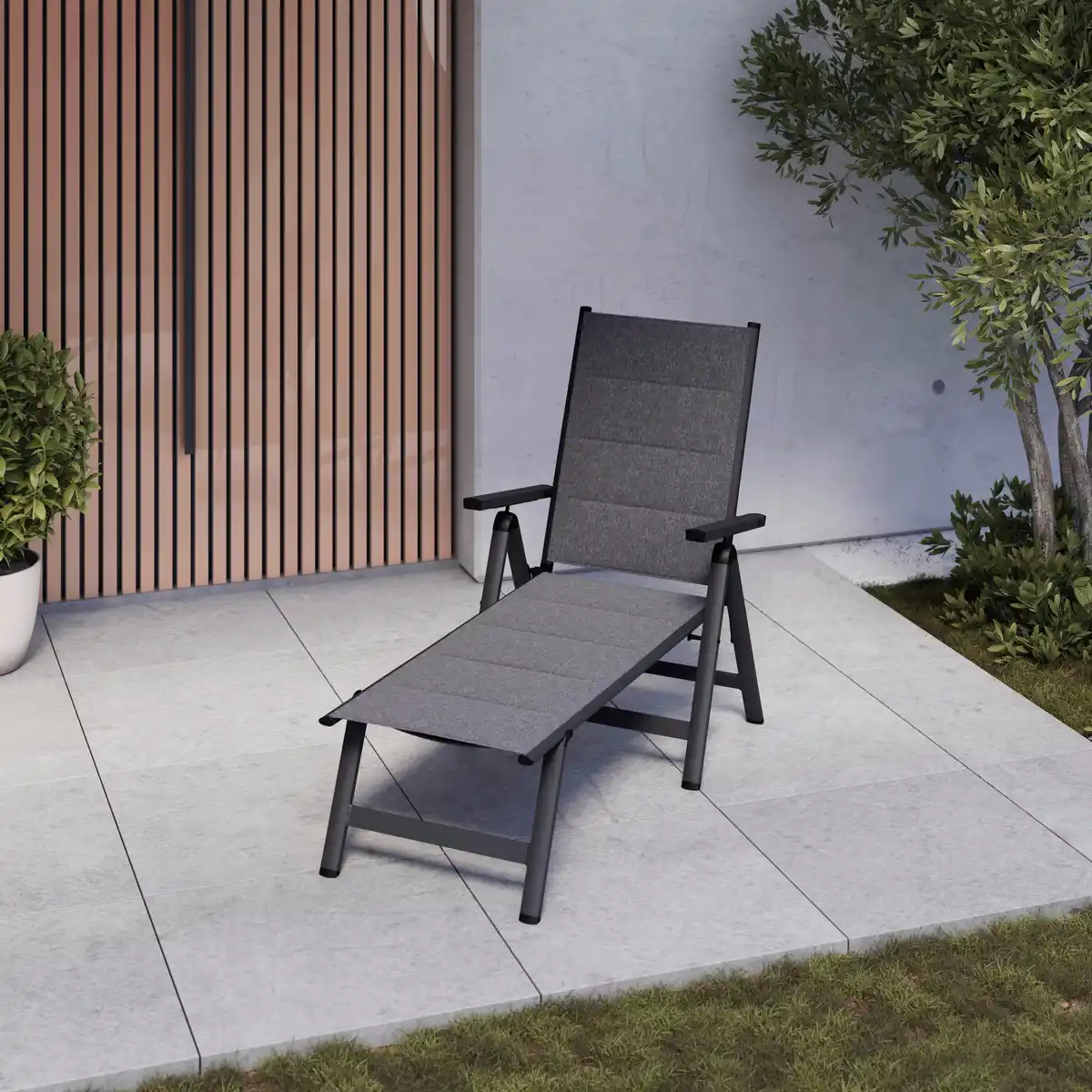 Bild 1 von Gartenliege Werner Grau Aluminium, Grau