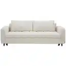 Bild 1 von Lomoco Schlafsofa, Perlmutt, Textil, Buche, 3-Sitzer, Füllung: Silikon, Schaumstoffflocken, 236x88x101 cm, Made in EU, Stoffauswahl, Bettfunktion erhältlich, Rücken echt, Armteil links, rechts, Ki