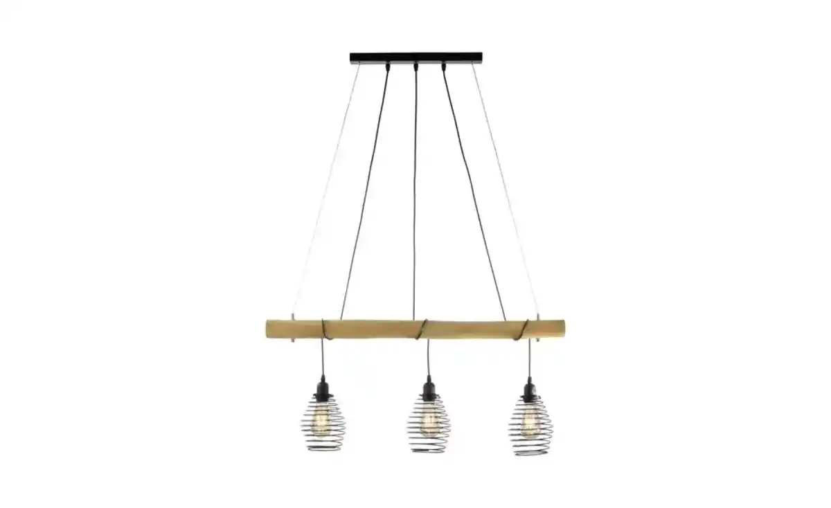 Bild 1 von Paul Neuhaus Pendelleuchte, 3-flammig, Eukalyptus-Holz/ Metall