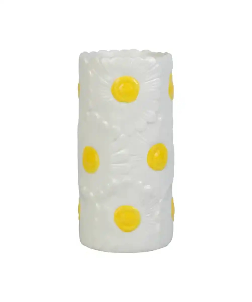 Bild 1 von Keramikvase Frühling, weiß/gelb