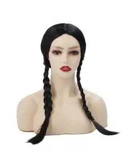 Perücke Karneval, schwarz