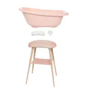Bebe Jou Babybadeset Sense Pale Pink, Altrosa, Kunststoff, 79.5x40x46 cm, Pflegen, Baden, Babybadewannen