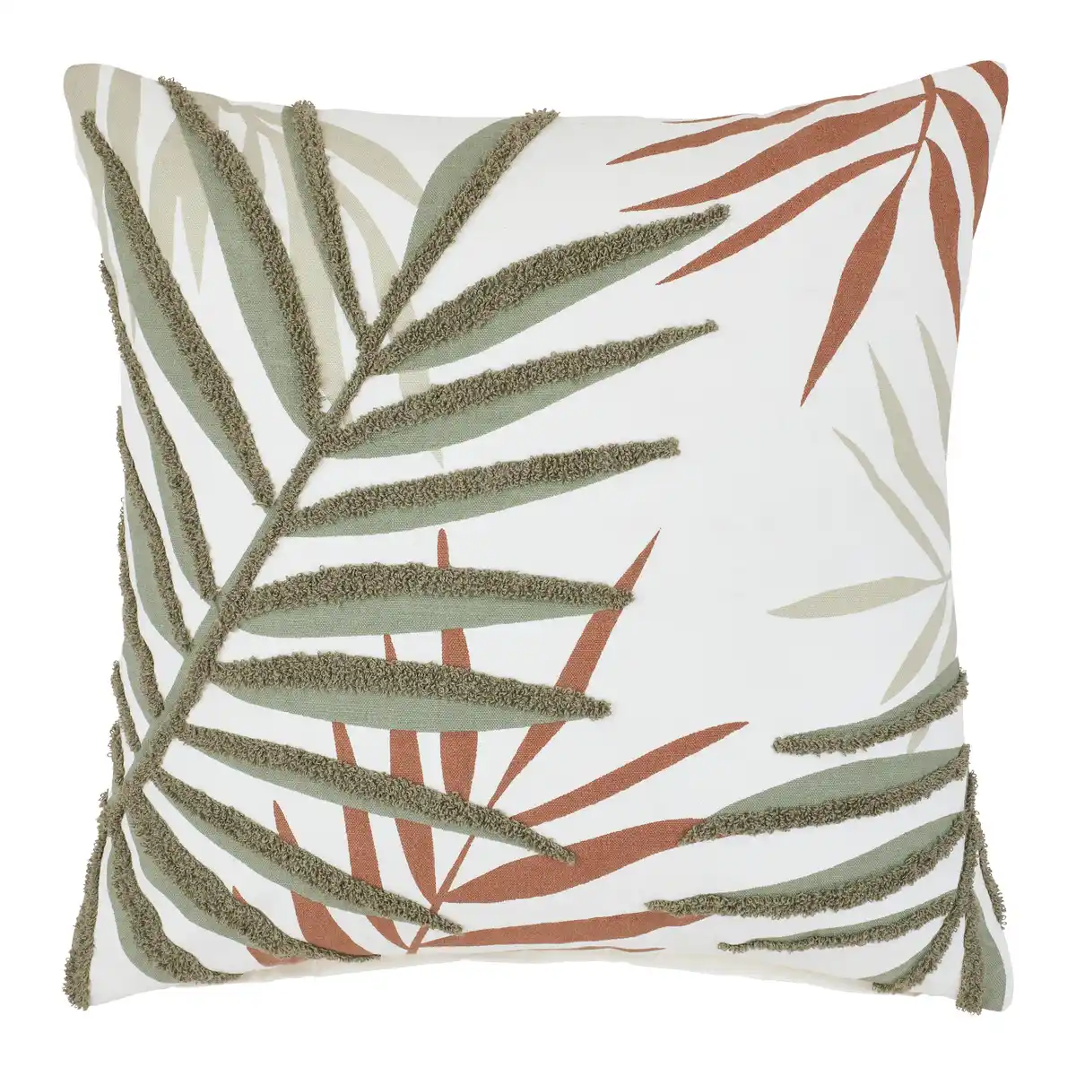 Bild 1 von Zierkissen Blätter Grün/Beige ca. 45x45cm, Grün, Beige