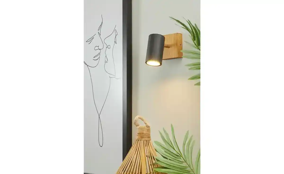 Bild 1 von Trio Wand-/ Deckenspot, schwarz / Eiche