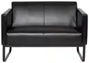 Bild 1 von 2-Sitzer-Sofa Bali Black Schwraz Lederlook, Schwarz